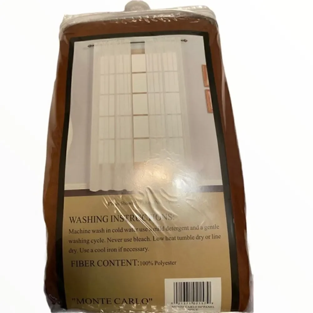 MONTE Carlo Sheer Window Curtain Panel in Spice
